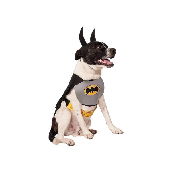 Authentic Safety-Tested Pet Costume with Batman Cape and Headpiece