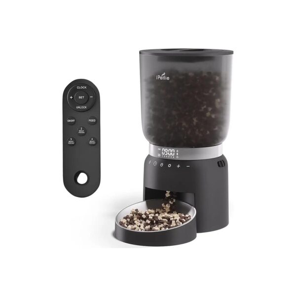 Automatic Cat Feeder with Remote Control for Scheduled Feedings and Portion Control