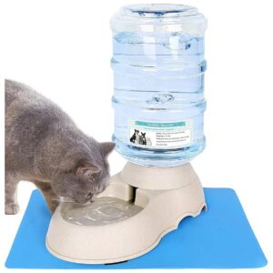 Automatic Cat Water Dispenser and Food Mat for Small to Medium Dogs and Cats