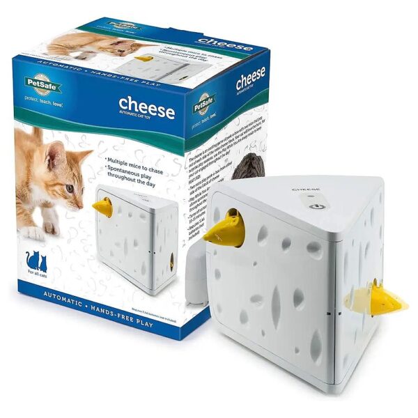 Automatic Cheese Toy for Cats and Kittens to Hunt and Play