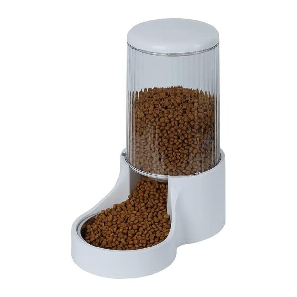 Automatic Pet Feeder for Cats and Dogs with Visible Food Bottle and Stainless Steel Bowl