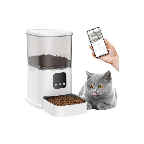 Automatic Pet Feeder with WiFi APP Control and Voice Recorder for Cats and Dogs