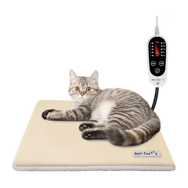 Automatic Power-Off Electric Pet Warming Mat with 5 Level Temperature and Timed Timer