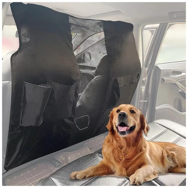 Back Seat Dog Barrier Net with Dual Layer Protection for Safe Driving