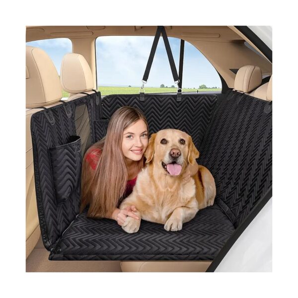 Back Seat Protector for Dogs with Thick Sponge and Hard Board for Vehicle Protection