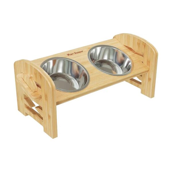 Bamboo Elevated Dog Bowls for Medium Dogs and Small Breeds