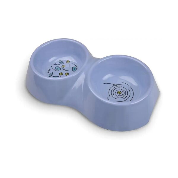 Bamboo and Silicone Dog Bowl with Big Capacity and Non-Skid Feet