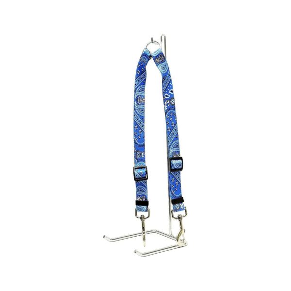 Bandana Blue Polyester Coupler Lead for XS Size Pets