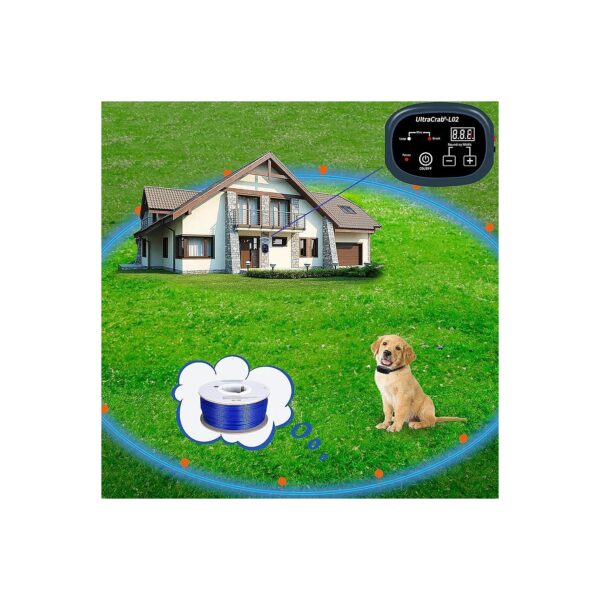 Basic In-Ground Electric Pet Fence with Wireless Training Collars for Boundary Control