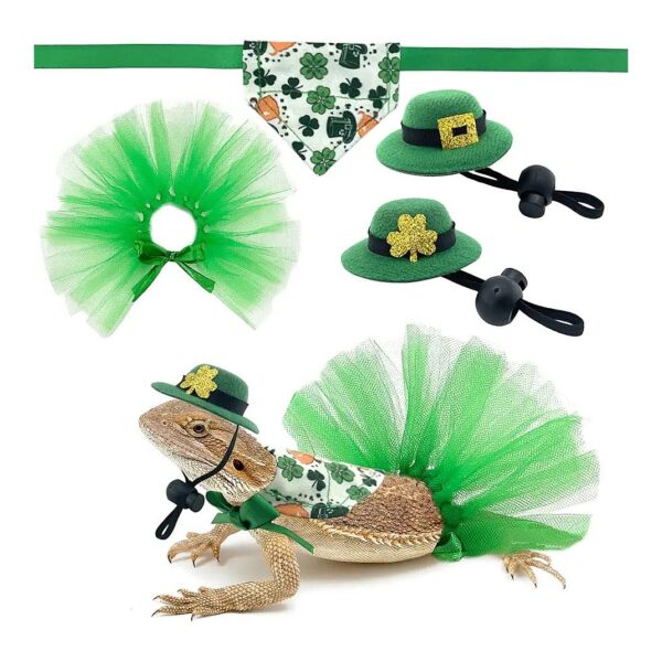 Bearded Dragon Saint Patrick's Day Soft Felt Hats and Tutu Skirt