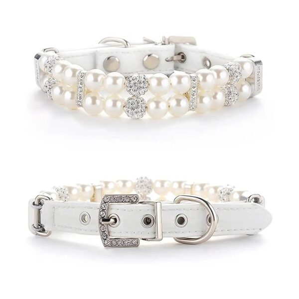 Beautiful Shiny Design Dog Cat Pearl Collar with Adjustabl