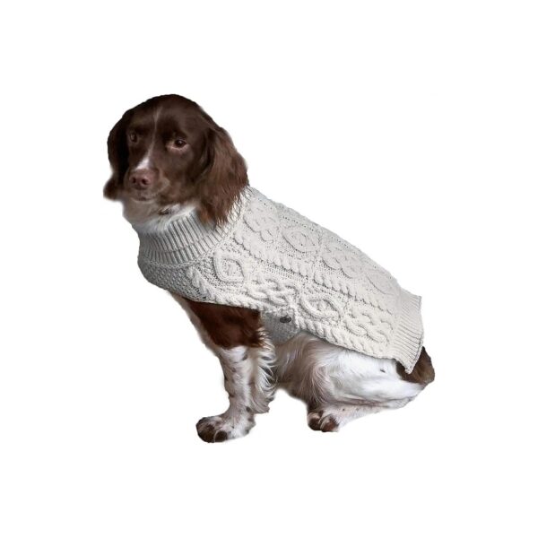 Beautiful and Comfortable Irish Cable Knit Wool Coat for Small Dogs