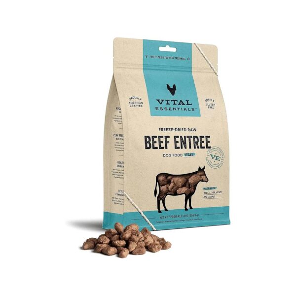 Beef Nibs Freeze-Dried Raw Dog Food for All Life Stages with No Grains or Legumes