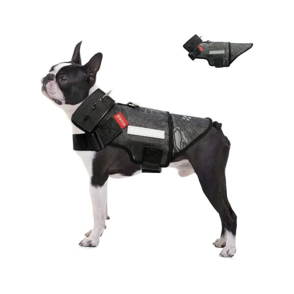 Bendable Dog Protection Vest with Stainless Steel Rivet Collar for Small Breeds