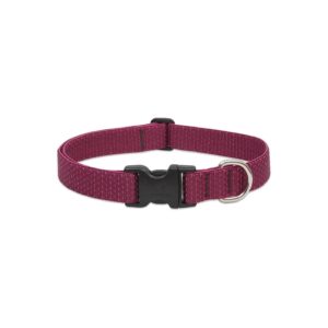 Berry Hued Adjustable Dog Collar for Medium to Large Canines