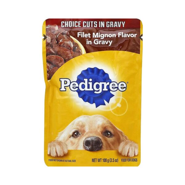 Best Adult Dog Food Pouches with Filet Mignon Flavor in Gravy and Clarified Beef Broth