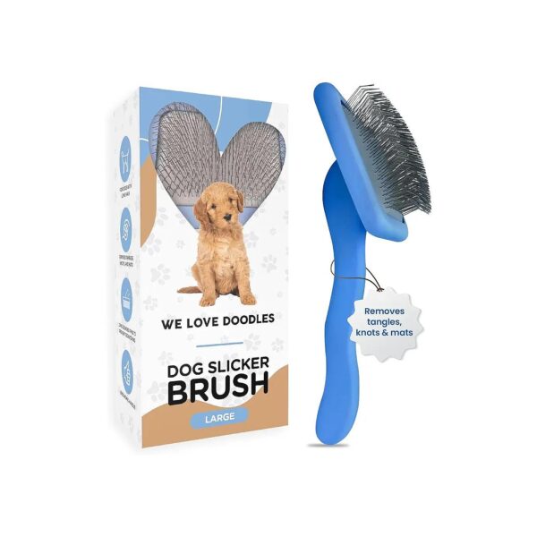 Best Dog Brush for Goldendoodles with Long Pin Bristles for Deeper Brushing