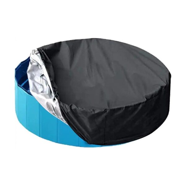 Black 48inch Foldable Pet Pool Cover for Easy Protection and Cleaning