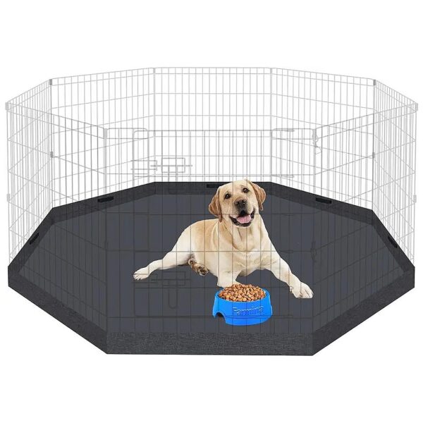 Black Bottom Pad Cover for 8 Panels Octagonal Metal Dog Puppy Playpen 24 Inch Wide