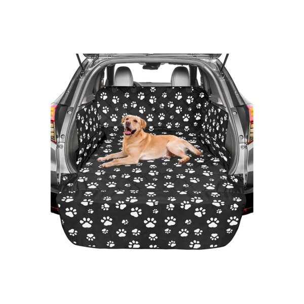 Black F-color SUV Cargo Liner for Dogs with Scratchproof and Non-Slip Base for Pet Owners