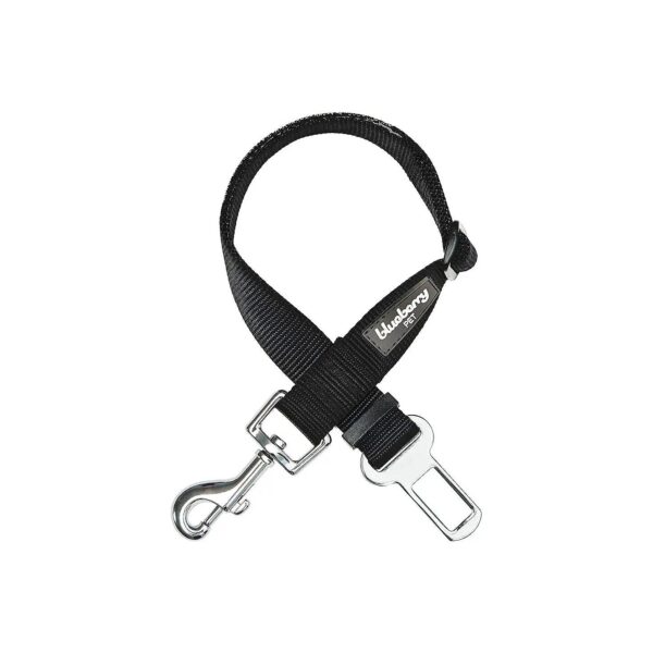 Black Nylon Dog Seat Belt Tether for Vehicle Safety Pets