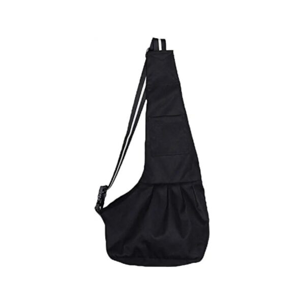 Black Oxford Cloth Pet Carrier Sling Bag for Small Animals with Water and Toy Pocket