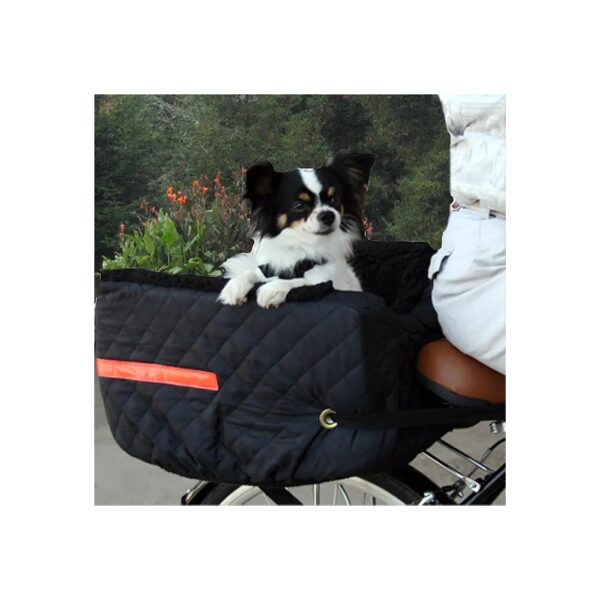 Black Pet Bike Seat with Removable Machine Washable Cover