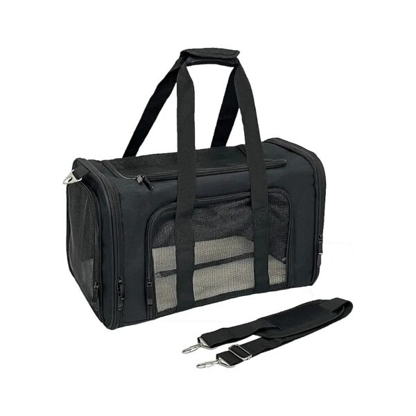 Black Pet Carrier for Small to Medium Pets