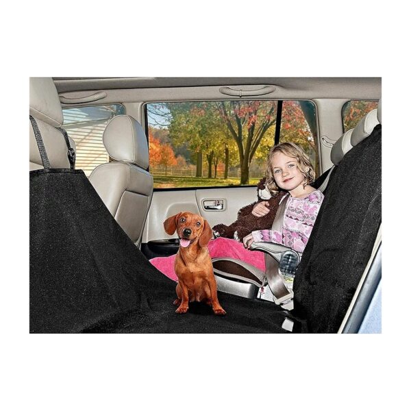 Black Polycanvas Hammock-Style Car Seat and Cargo Protector with Waterproof Properties