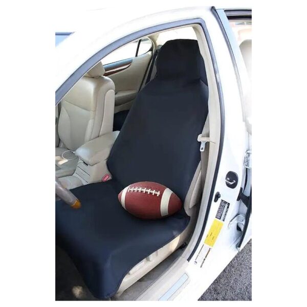 Black Seat Cover with Universal Fit and TPR Backing for Durability