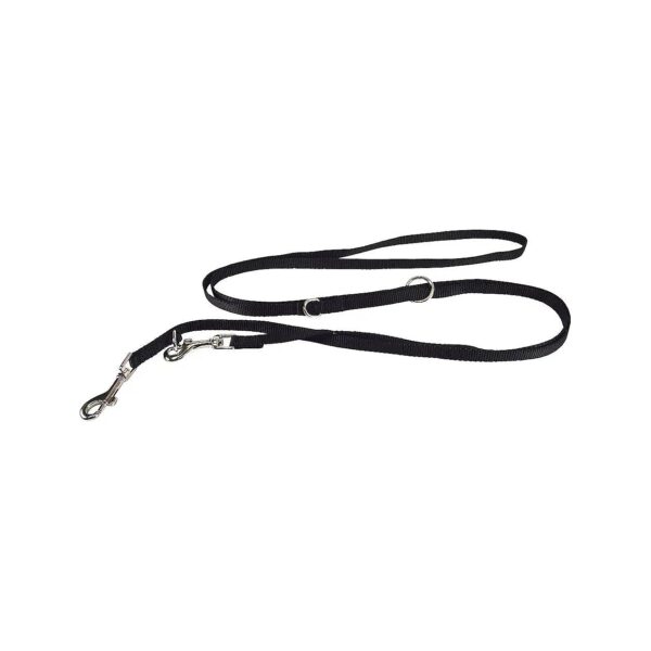 Black Solid Color Nylon Leash for Pet Owners