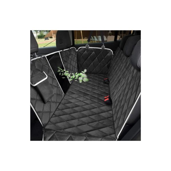 Black Waterproof Dog Car Seat Cover with Universal Fit for Cars Trucks and SUVs