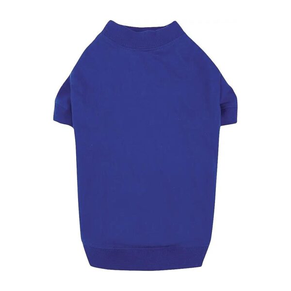 Blue Dog Shirt for Medium Size Dogs with Elasticized Hem and Sleeves for Puppies