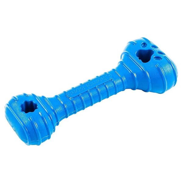 Blue Flexapure Bone for Aggressive Chewers with Treat Pockets USA Made Safe and Gentle