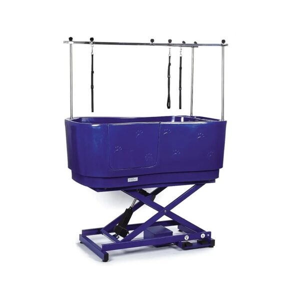 Blue Grooming Tub with Polypropylene Material Electric Lift System