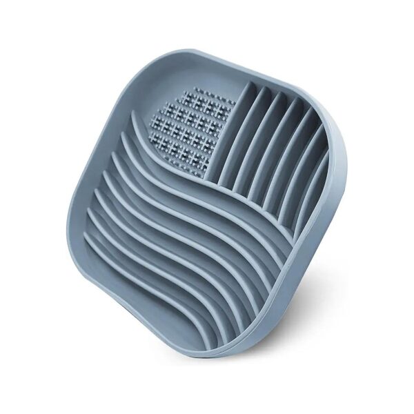 Blue Silicone Slow Feeder Bowl for Medium to Small Dogs