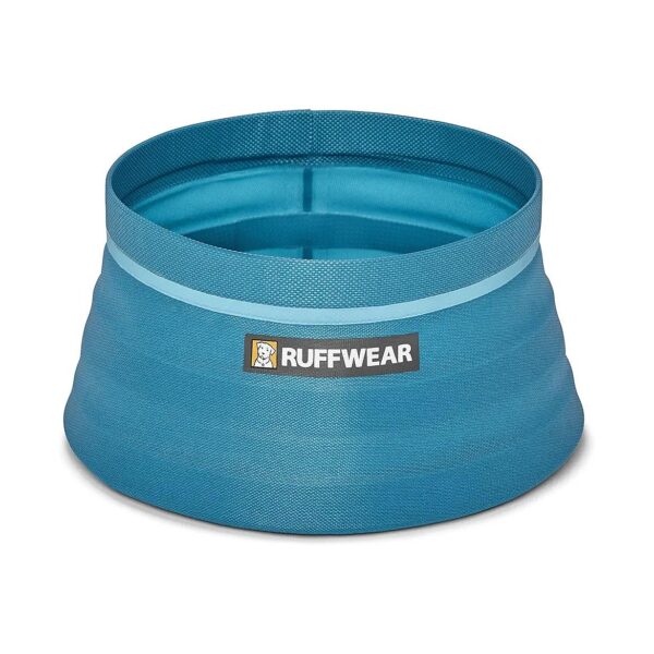 Blue Spring-Colored, Collapsible Dog Bowl for Outdoor Adventure