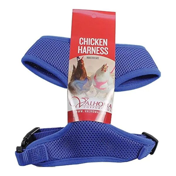 Blue V2AM Patterned Mesh Harness for Comfortable Chicken and Duck Walks