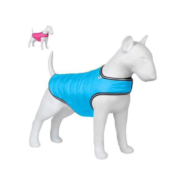 Blue Waterproof Adjustable Velcro Dog Winter Jacket for Small Medium Large Dogs