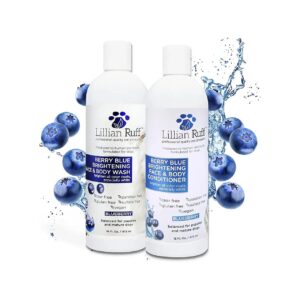 Blueberry-Infused Face and Body Wash for Dogs with pH-Balanced Formula