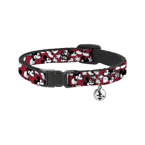 Breakaway Cat Collar with Multicolor Mickey Mouse Poses 8-12