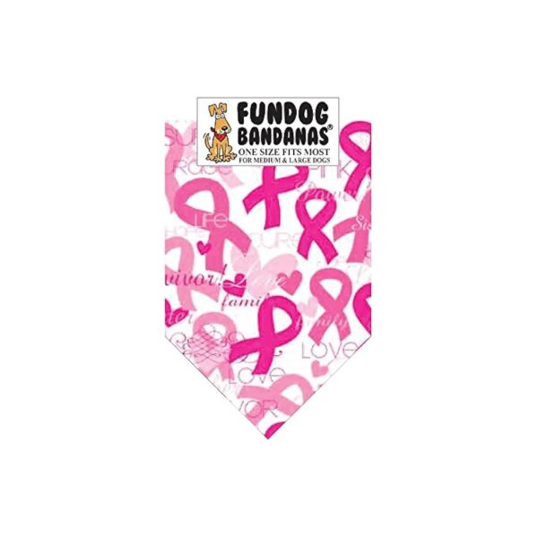 Breast Cancer Awareness Dog Bandana for Medium to Large Dogs