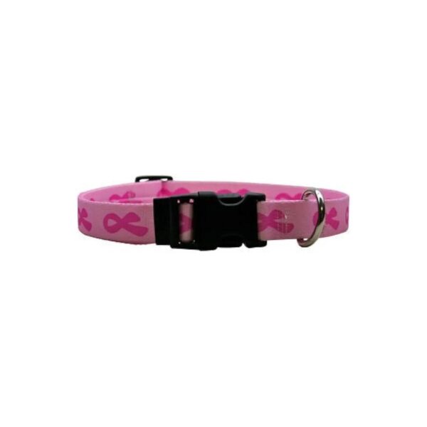 Breast Cancer Pink Large Dog Collar 18-28'' Long