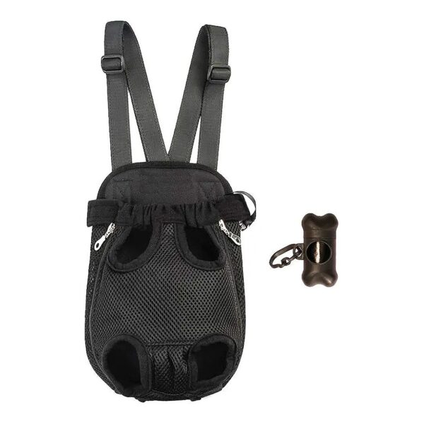 Breathable Comfortable Dog Carrier with Bonus Poop Bag Dispenser for Small to Medium Dogs