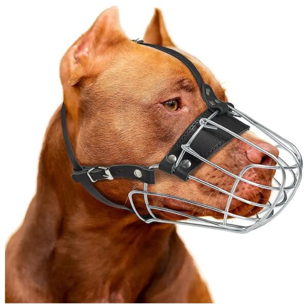 Breathable Dog Muzzle for Large Dogs - Pitt Bull, Amstaff, and Other Large Breed