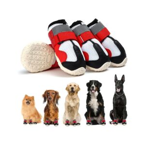 Breathable Dog Shoes for Large Dogs with Anti-Slip Soles and Paw Protectors