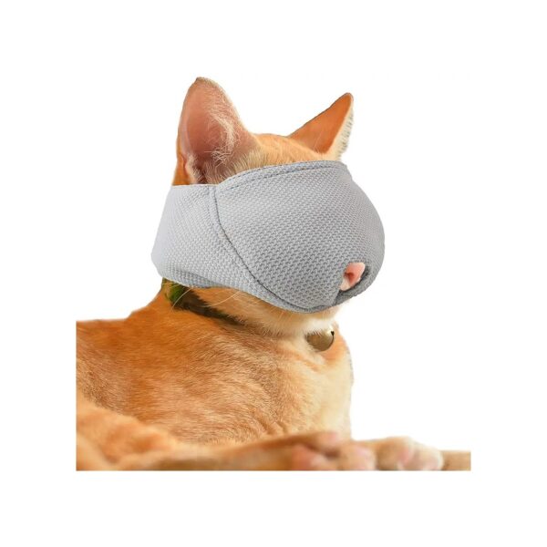 Breathable Mesh Cat Muzzle for Preventing Chewing and Biting During Grooming