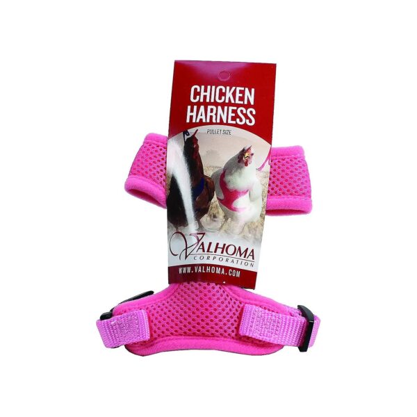 Breathable Mesh Chicken Harness for Small Poultry in Hot Pink