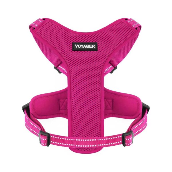 Breathable Mesh Dog Harness for Small to Large Breeds with Reflective Stitching