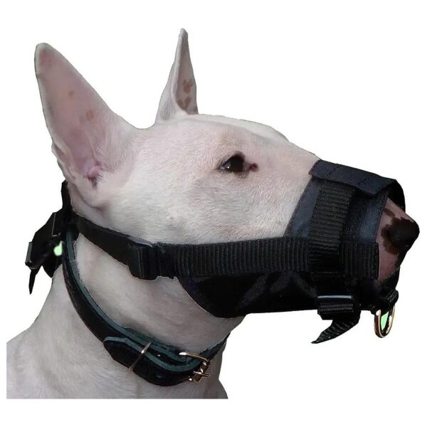 Breathable Nylon Dog Muzzle Adjustable for Large Dogs Including Boxer, Doberman